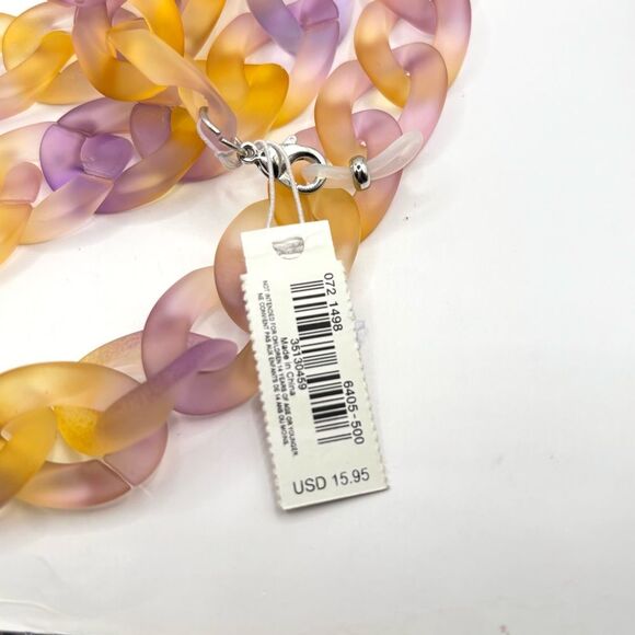 Aerie Pink and Yellow Chain Sunglass Holder - Picture 4 of 4